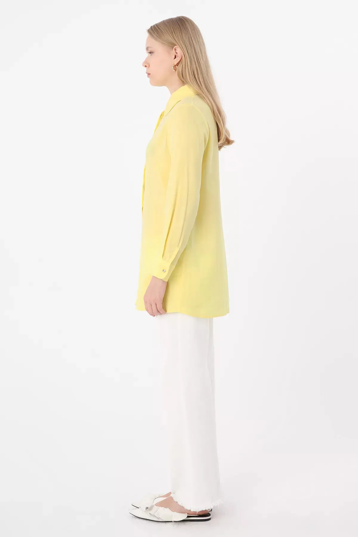 All Flower Collar Shirt Light Yellow