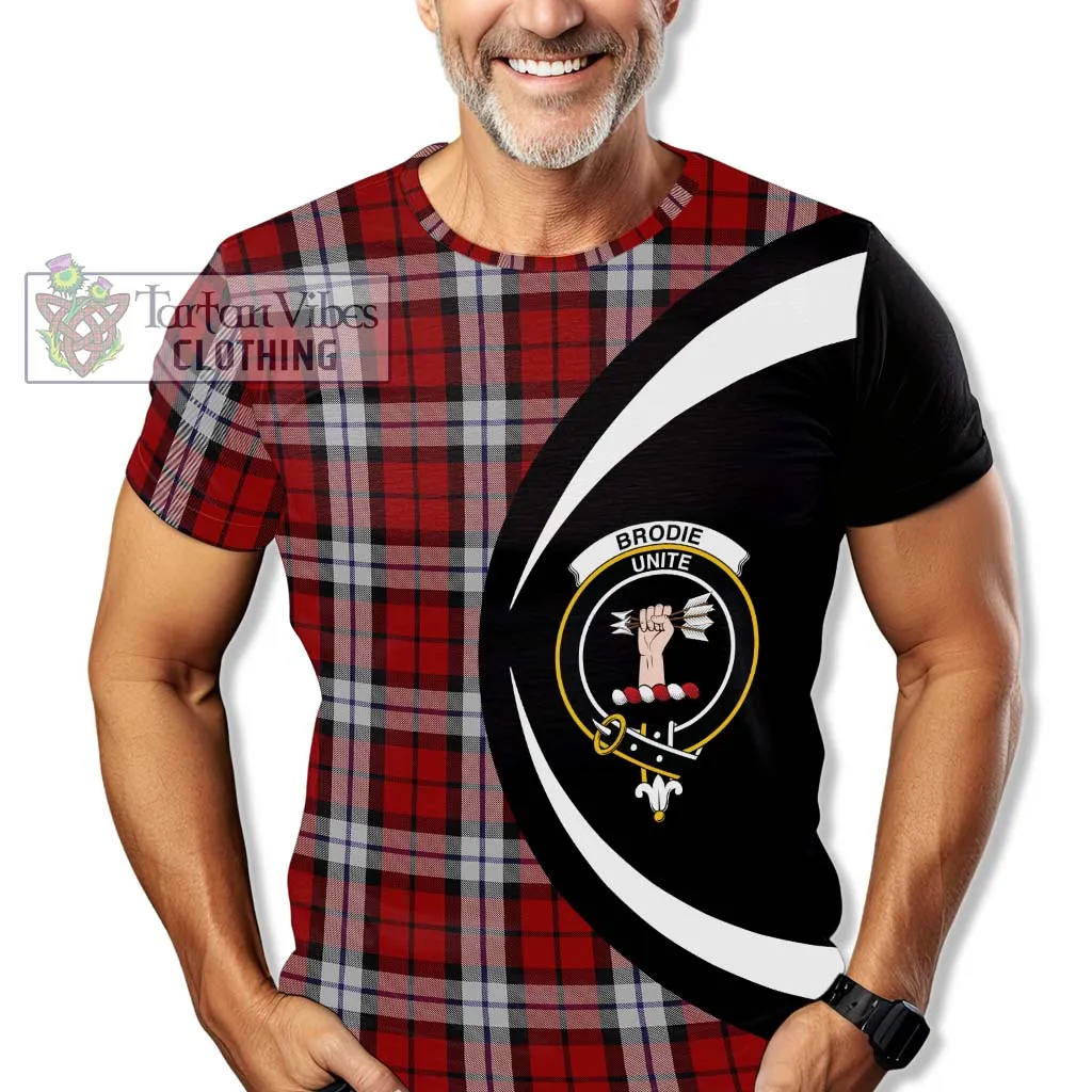 Brodie Dress Tartan T-Shirt with Family Crest Circle Style