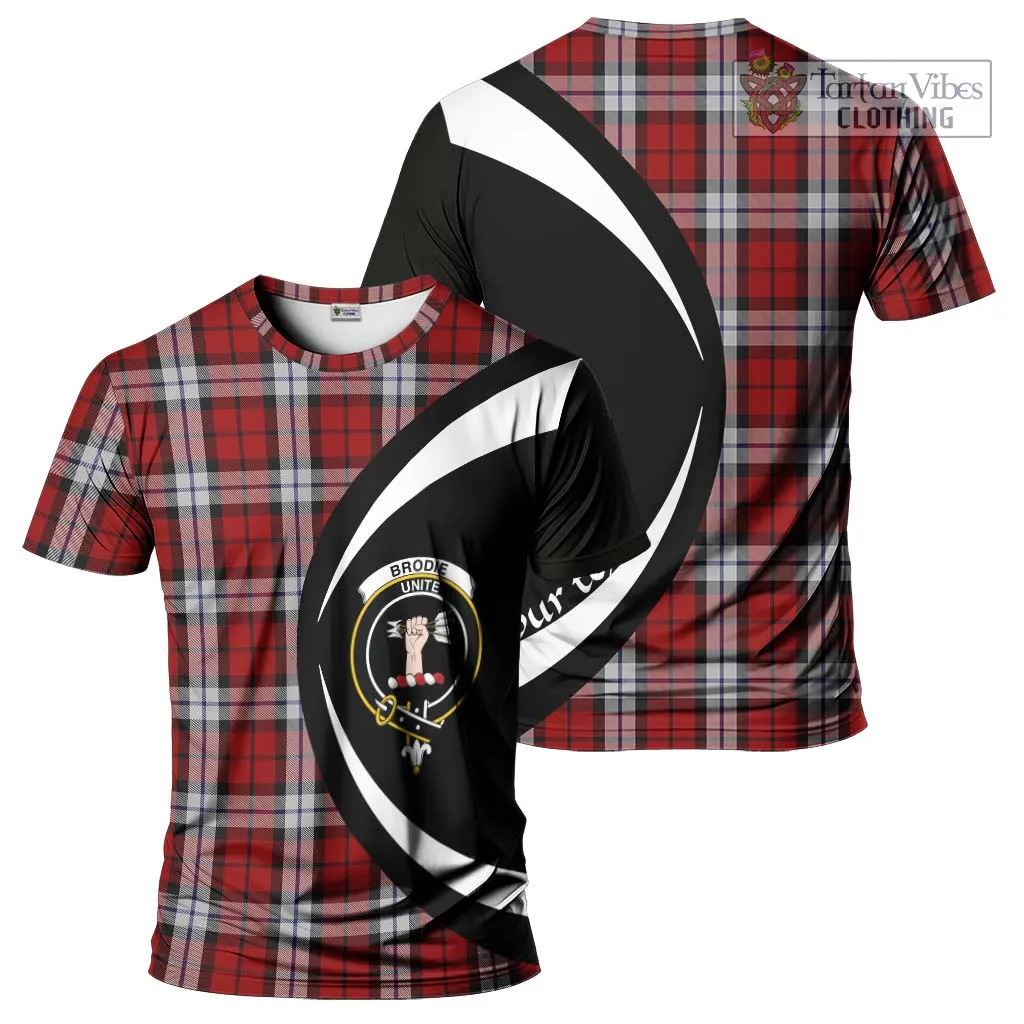 Brodie Dress Tartan T-Shirt with Family Crest Circle Style