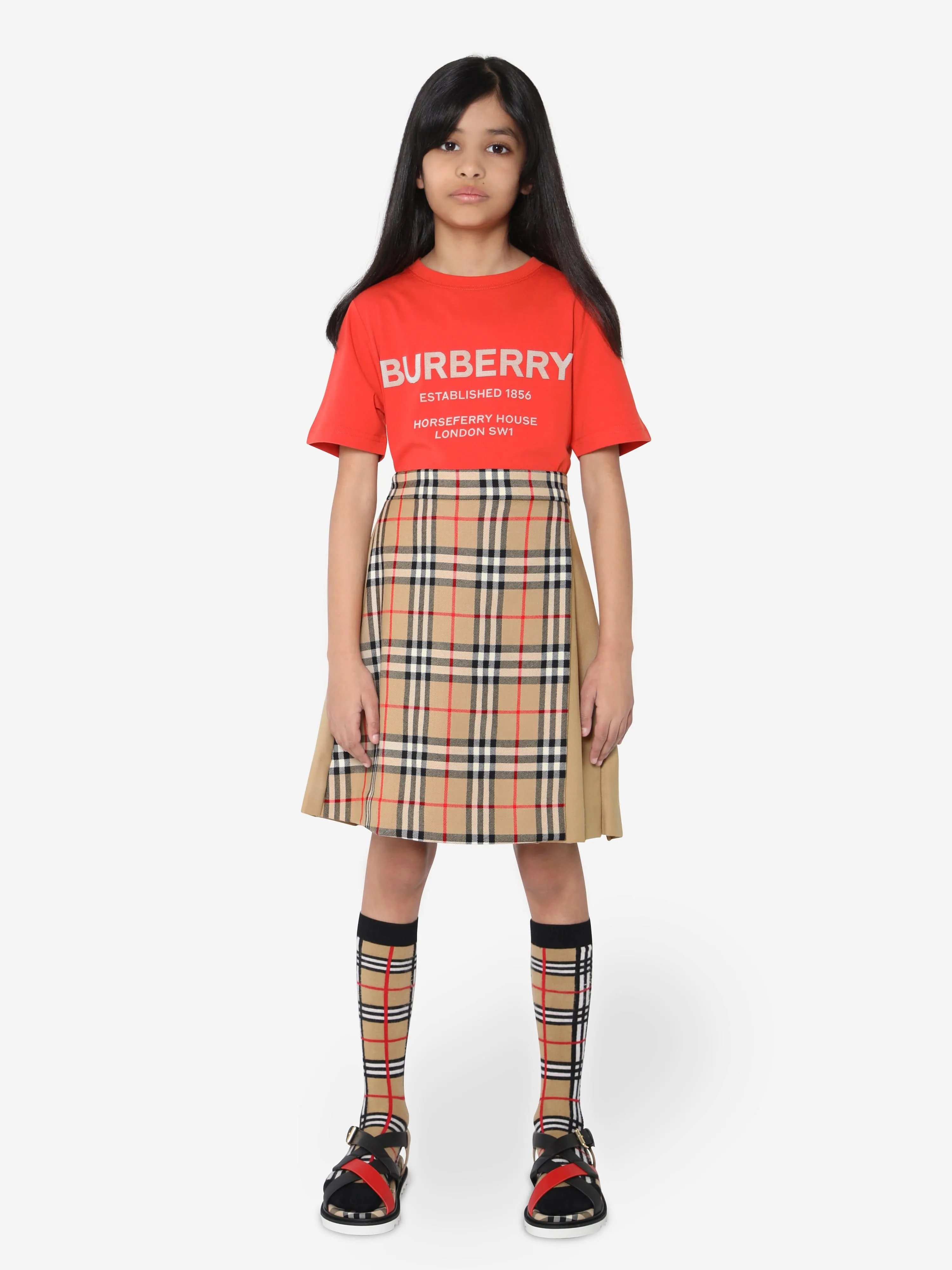 Burberry Girls Cotton Jersey Logo T-Shirt