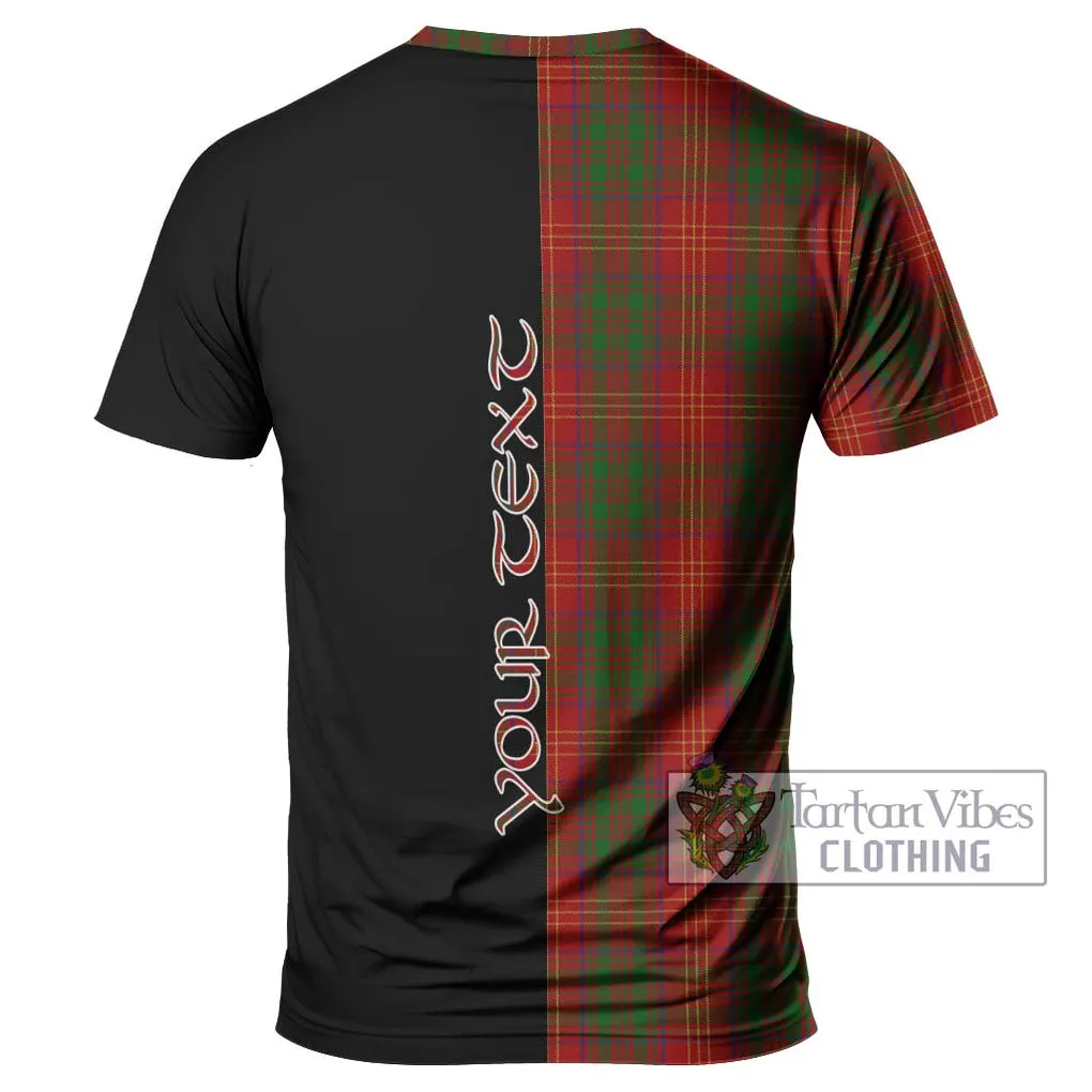 Burns Tartan T-Shirt with Family Crest and Half Of Me Style