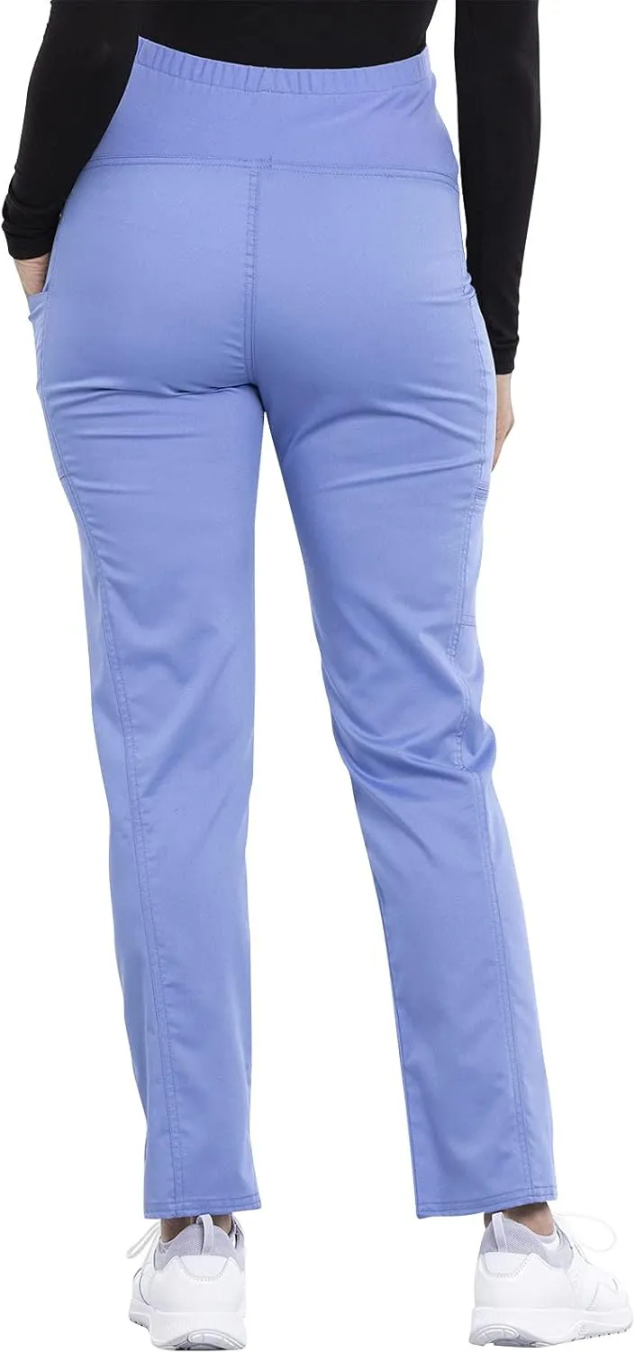 Cherokee Maternity Scrub Pants for Women Straight Leg Bottoms with Belly Coverage, Ultra Soft 2-Way Stretch Fabric - WW155