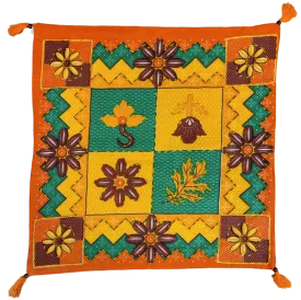 Cotton Printed Cushion Cover with Tassels
