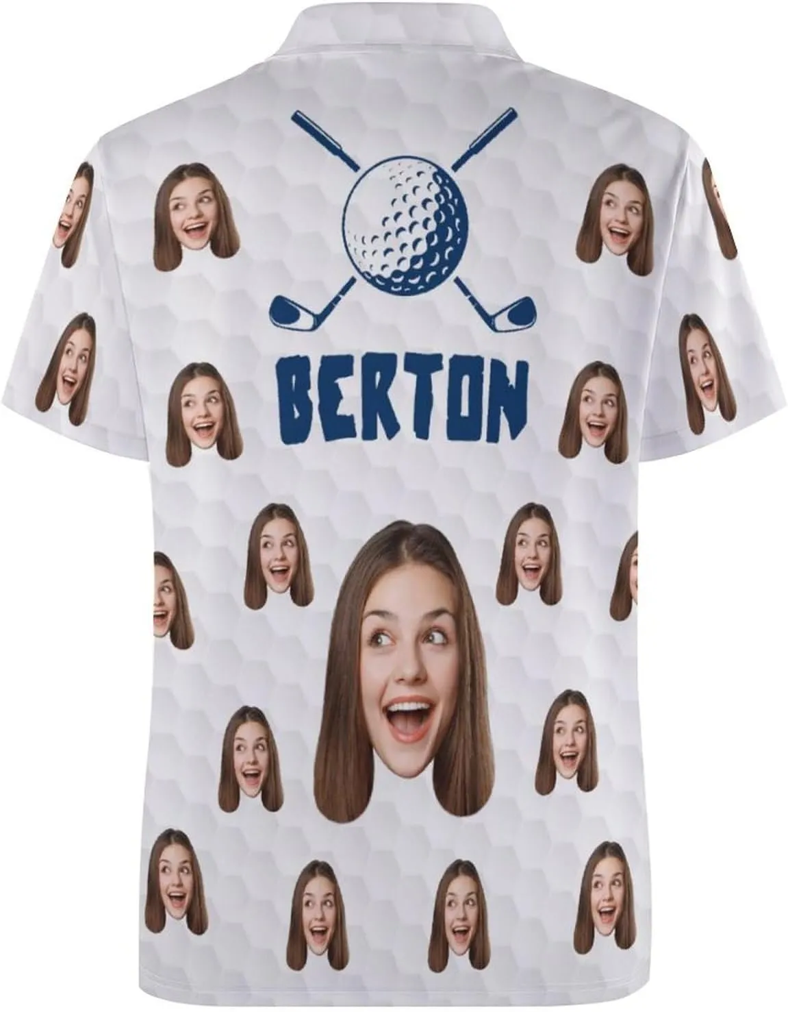Custom Polo Shirts for Men with Face Design Your Own Customized Golf Shirts Personalized Tee with Text Photo Logo