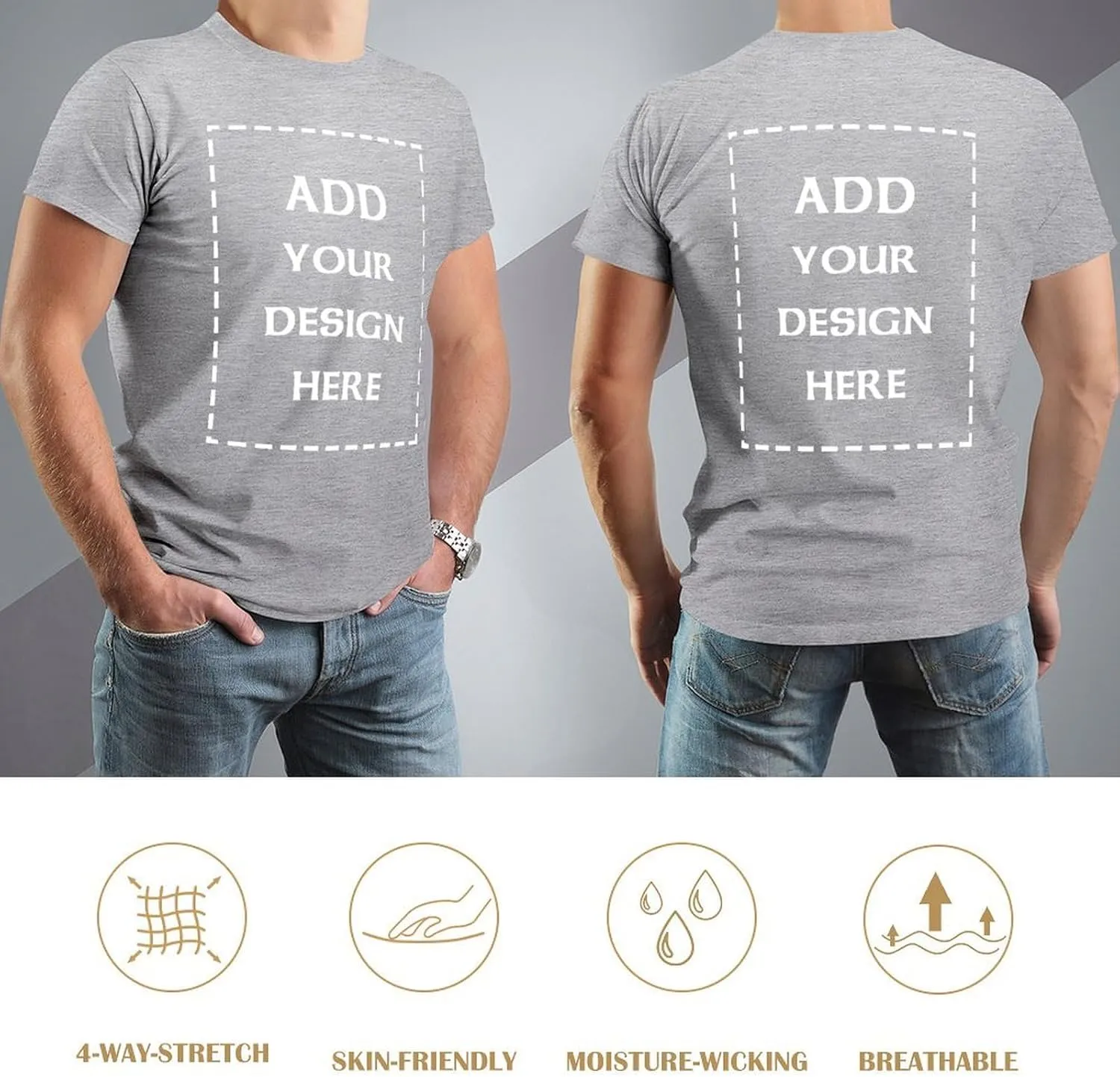 Custom t Shirt Design Your Own Image Text Personalized Adult Printing Shirts