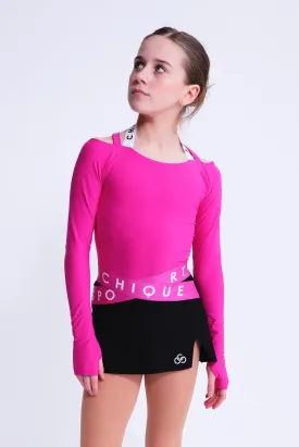Fearless Long-Sleeve Top in Fuchsia