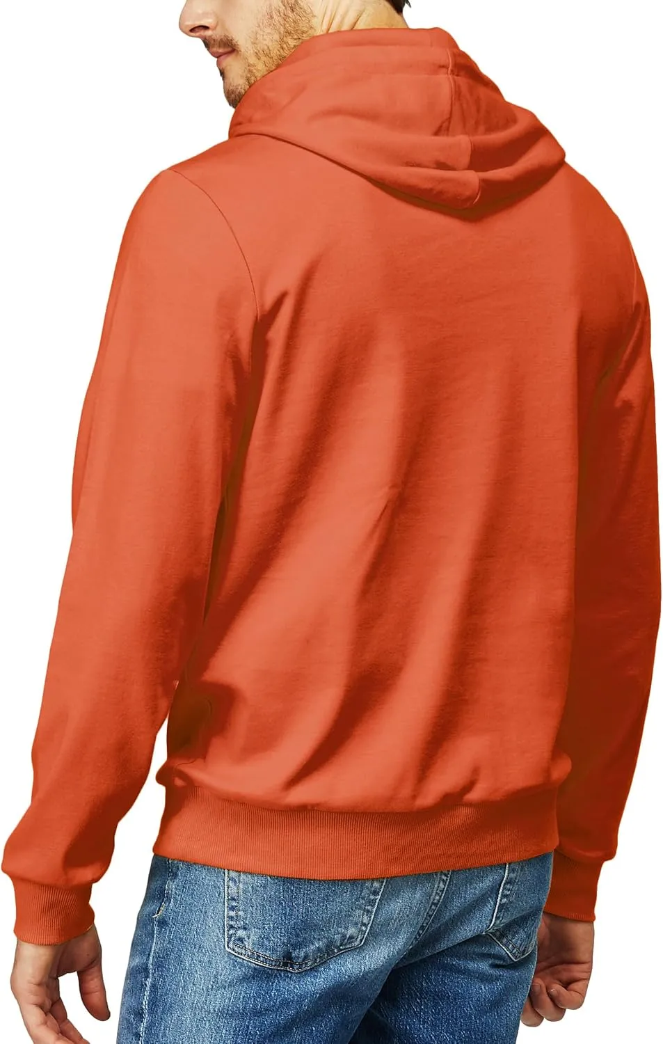 H2H Men's Pullover Hoodie Lightweight Long Sleeve with Kangaroo Pocket Slim Fit Basic Casual Sweatshirt