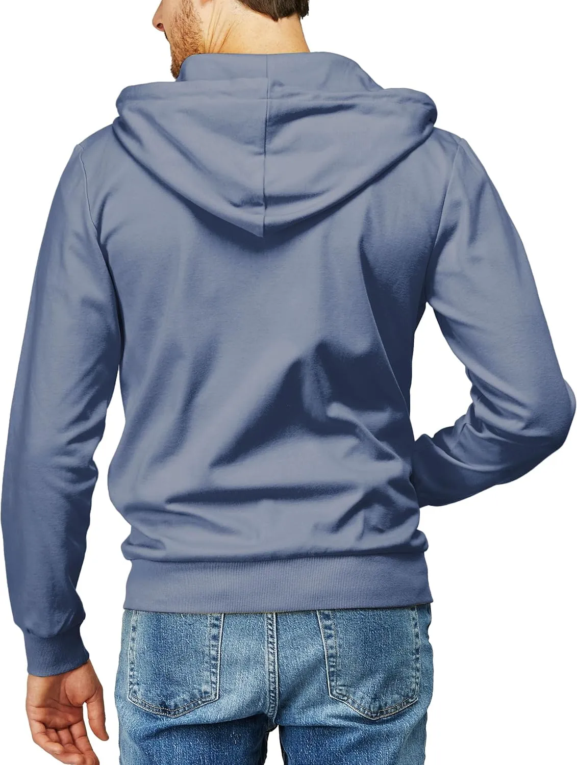 H2H Men's Pullover Hoodie Lightweight Long Sleeve with Kangaroo Pocket Slim Fit Basic Casual Sweatshirt