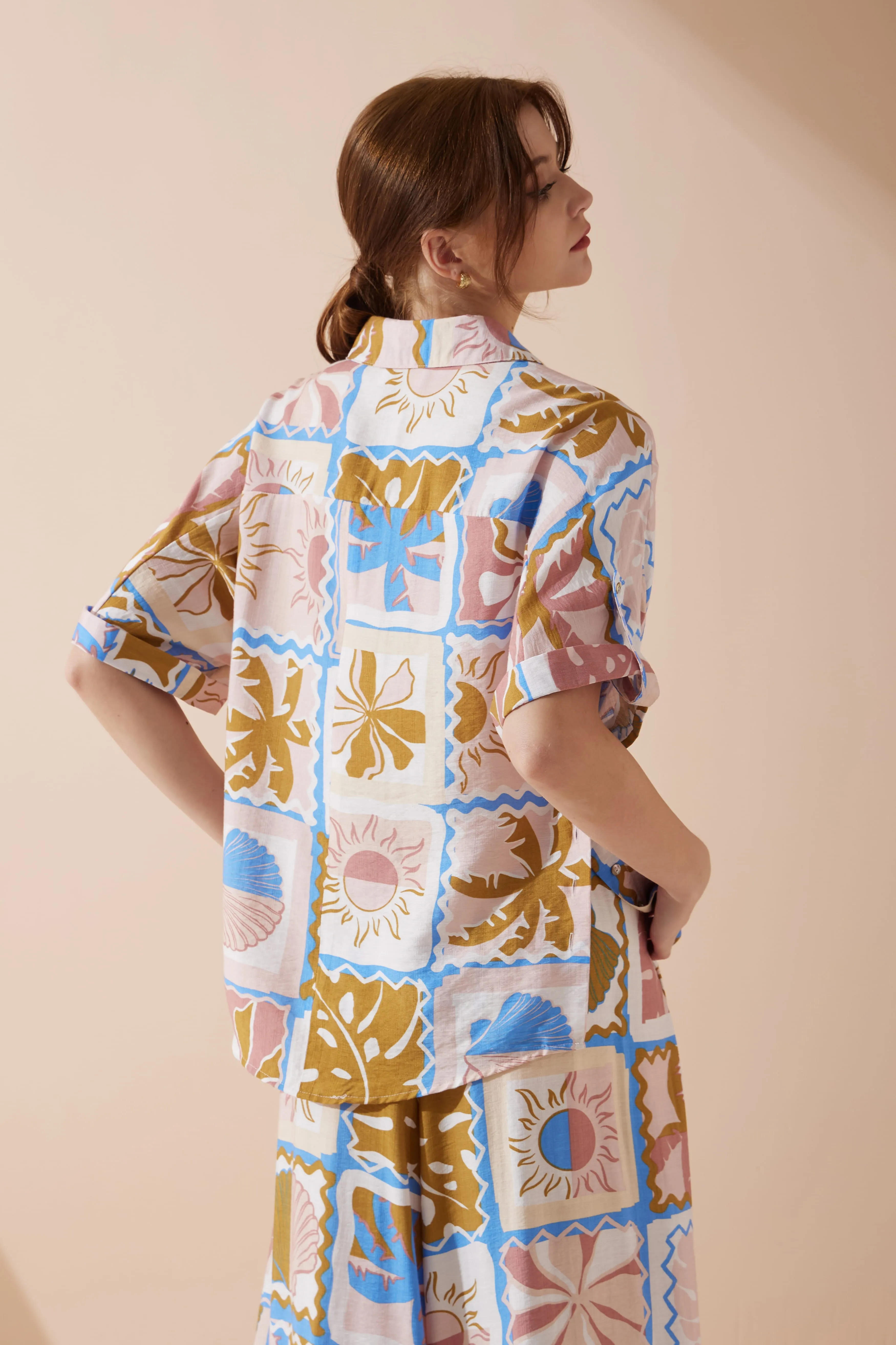 Ismerie Pink Tropical Shirt