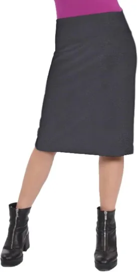 Kosher Casual Modest Knee Length Pencil Skirt for Women in Lightweight Cotton Spandex
