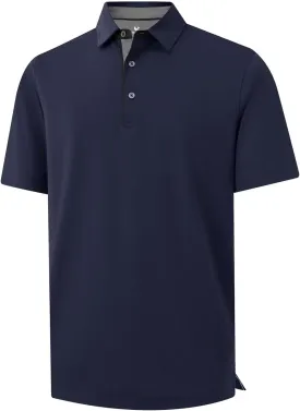 Men's Casual Polo Shirt Short Sleeve Mercerized Cotton Blend Breathable Stretch Classic Fit Business Collared Shirts