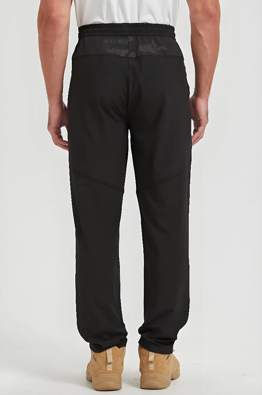 Men's Lightweight Hiking Travel Pants Breathable Athletic Fishing Active Joggers Zipper Pockets
