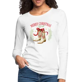 Merry Christmas Y'all Women's Premium Long Sleeve T-Shirt