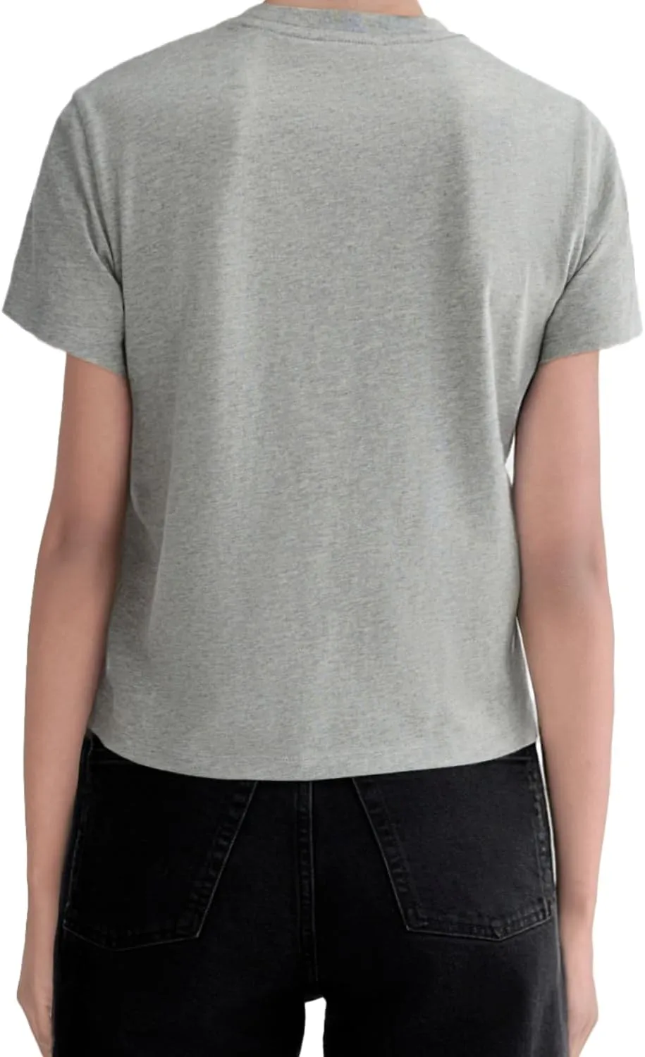 MetHera Women's 100% Cotton Crew Neck T-Shirt - Soft Relaxed Fit Box Cut Casual Tee