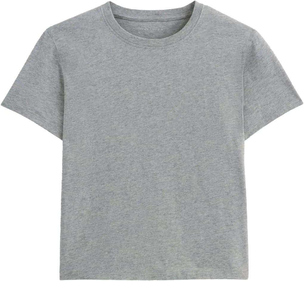MetHera Women's 100% Cotton Crew Neck T-Shirt - Soft Relaxed Fit Box Cut Casual Tee