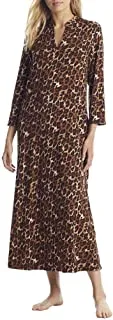 N by Natori LC0119 Cozy Animal Print Caftan