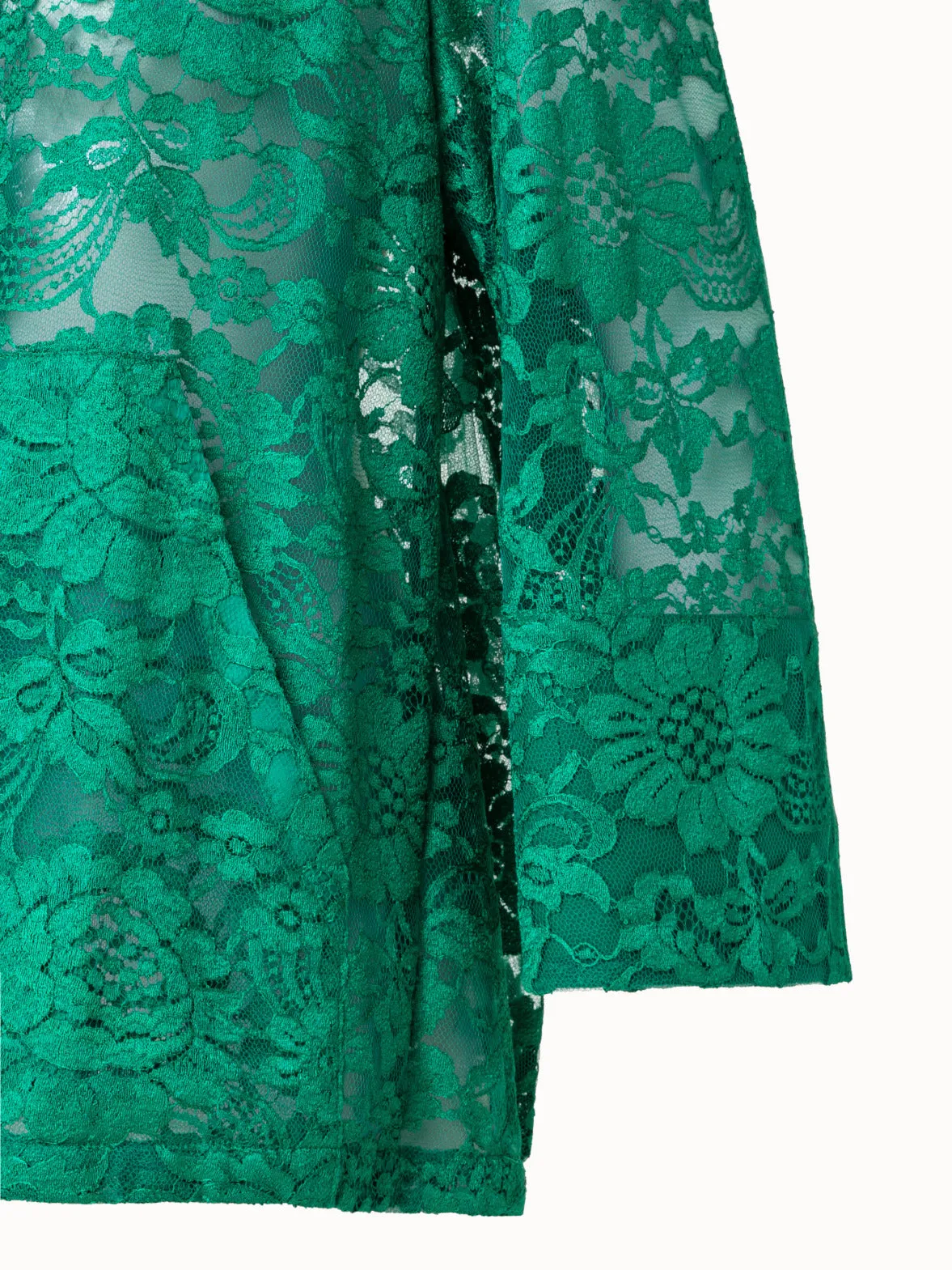 Oversized Floral Techno Lace Shirt Jacket