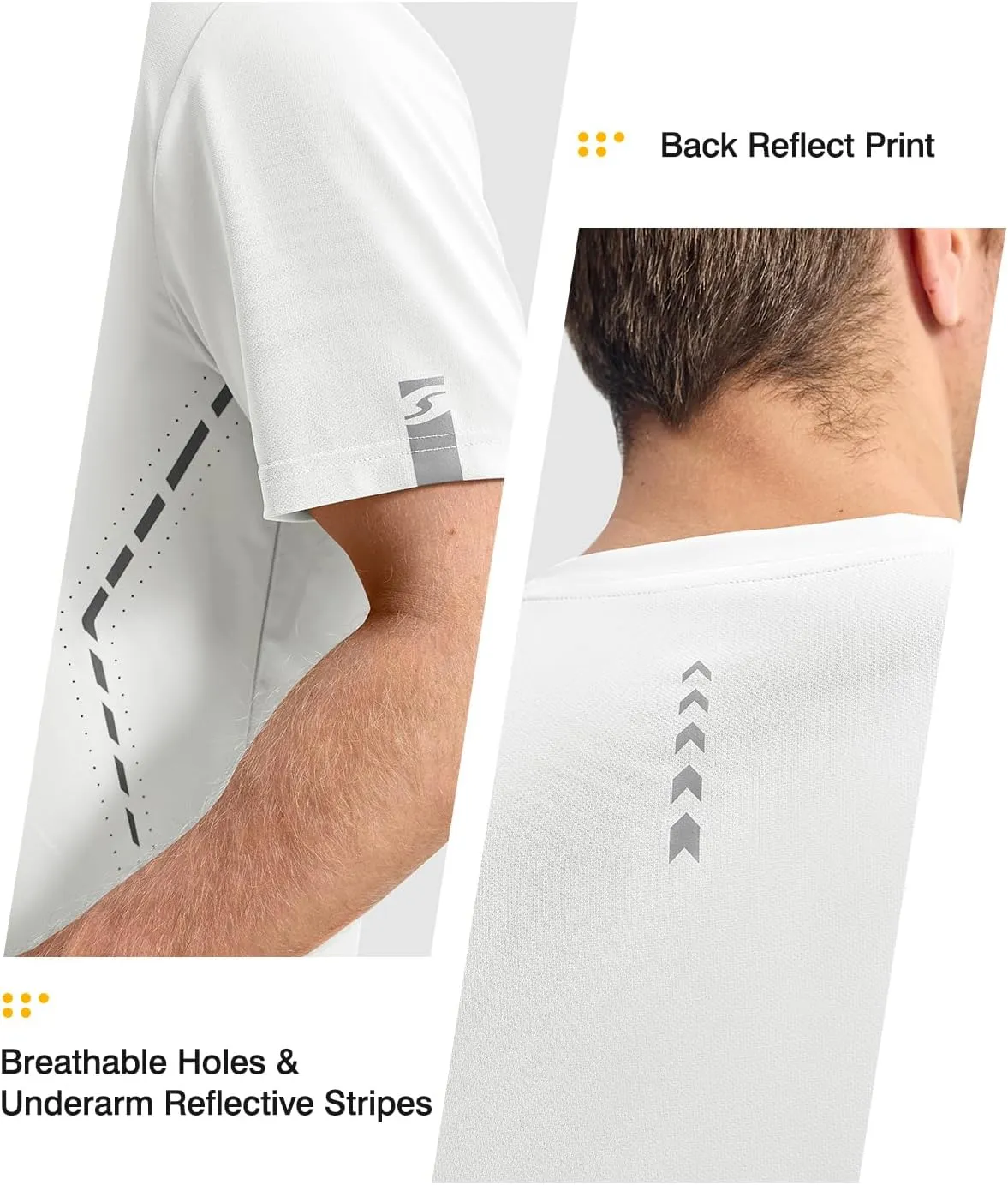 Rdruko Mens Athletic Shirts Dry Fit Short Sleeve Moisture Wicking Workout Shirts Breathable Cool Running Gym T-Shirt