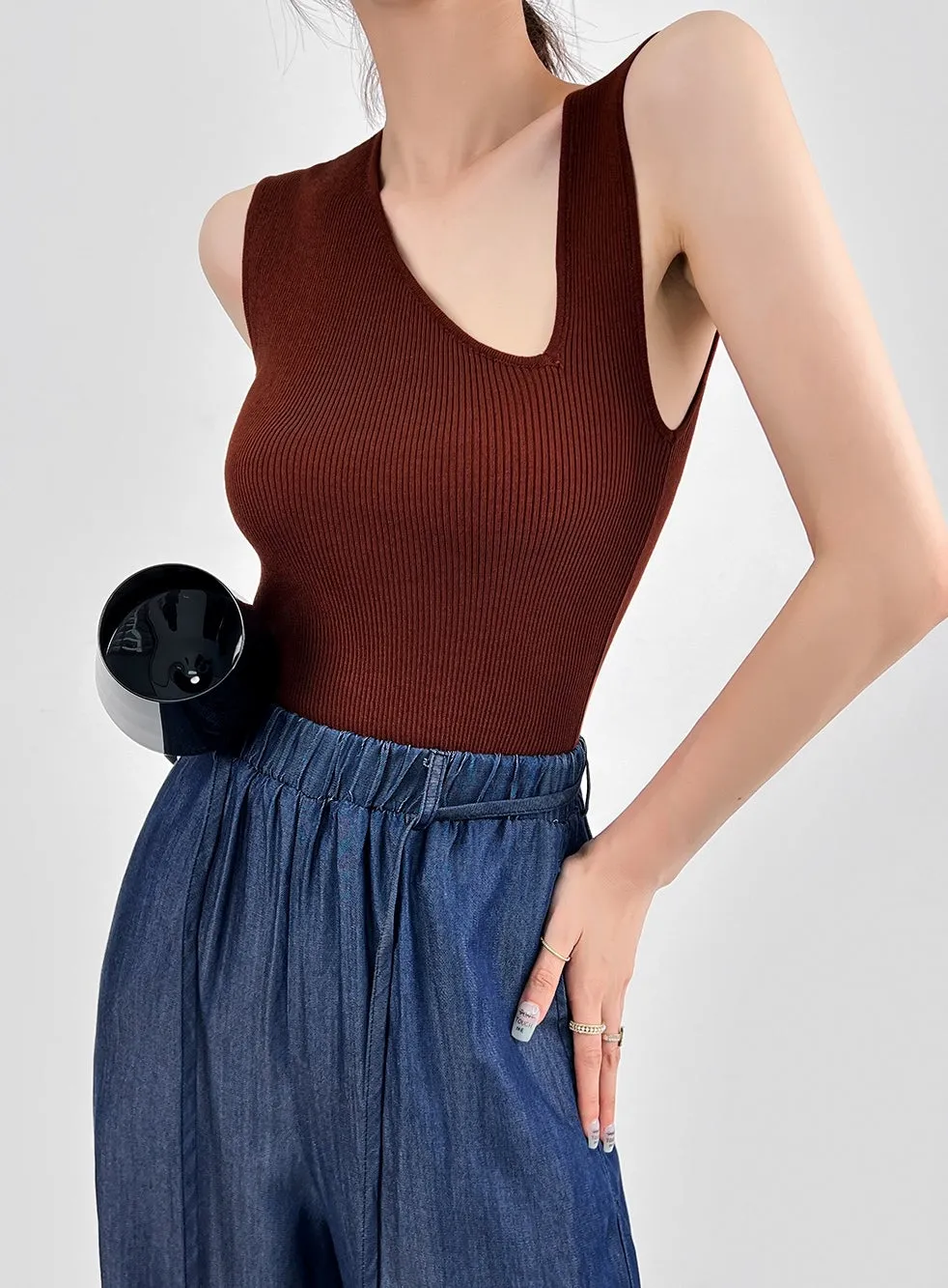 Rina top (ready stock in red/ 3 colours)