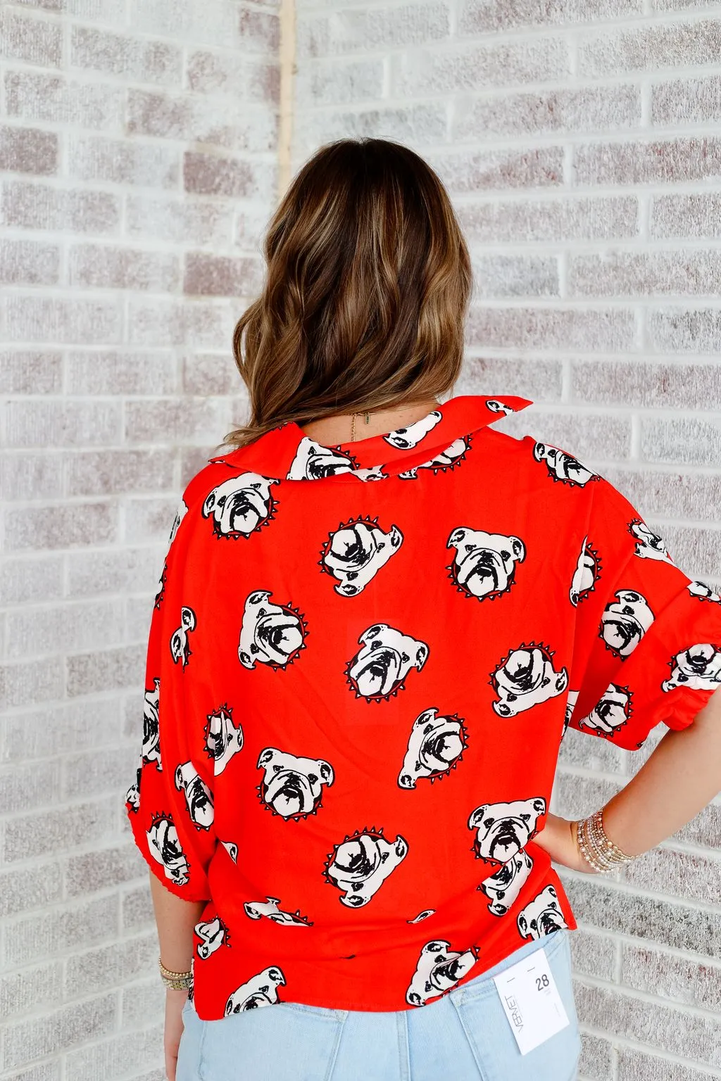 Sloan Stand Collar Drop Shoulder Top
