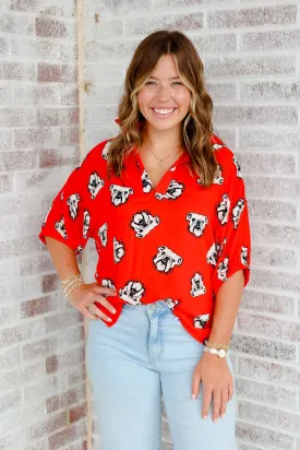Sloan Stand Collar Drop Shoulder Top
