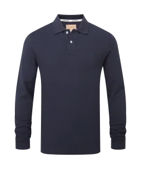 St Ives Long Sleeve Polo Shirt - Navy