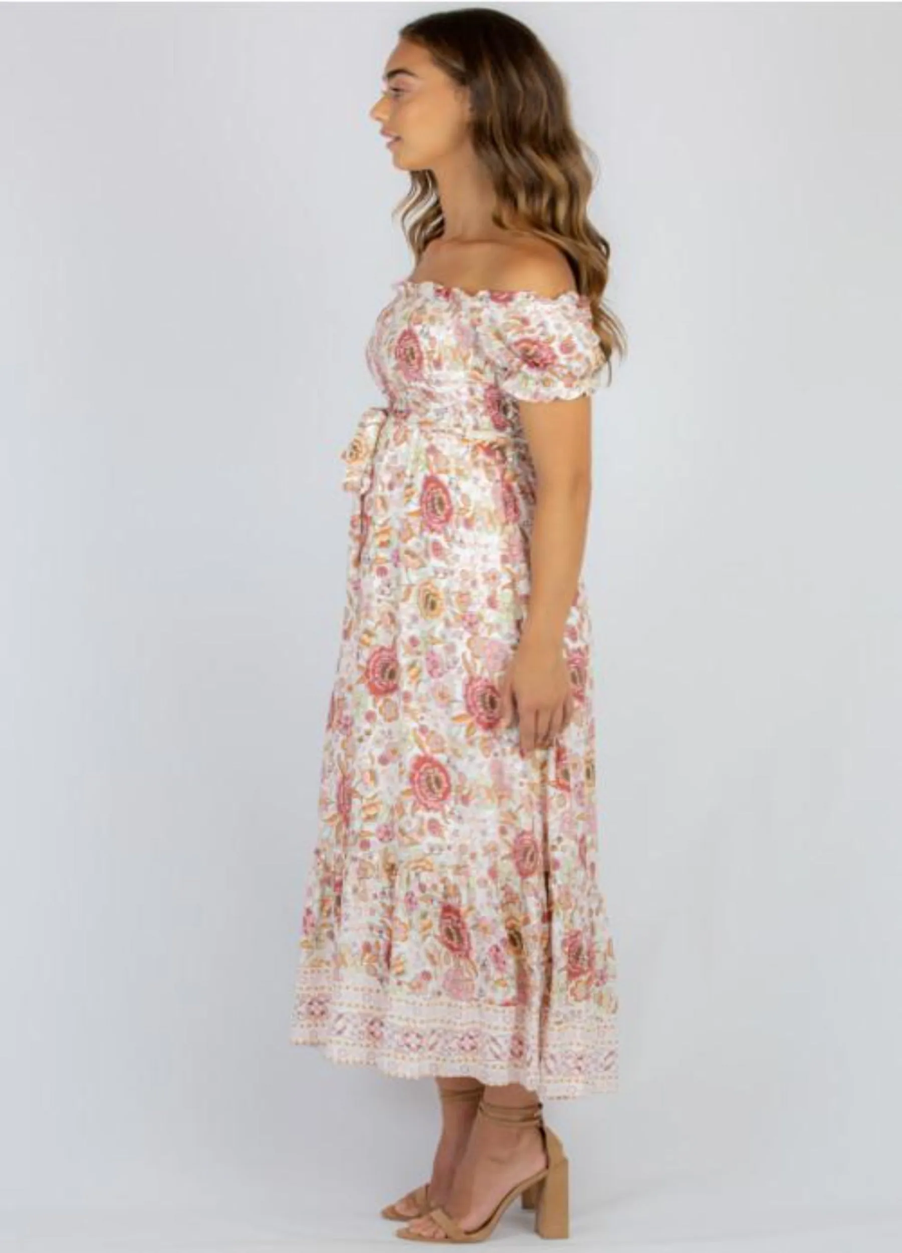 Style State - Cap Sleeve Florence Floral Maxi Dress