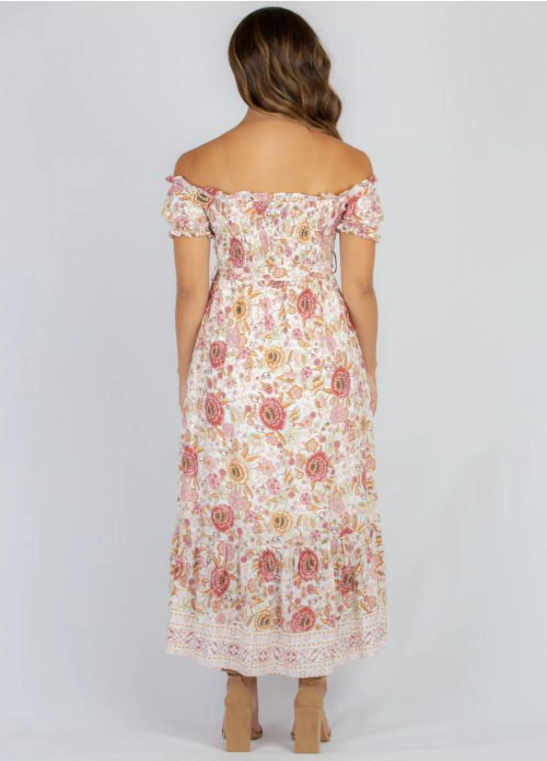 Style State - Cap Sleeve Florence Floral Maxi Dress