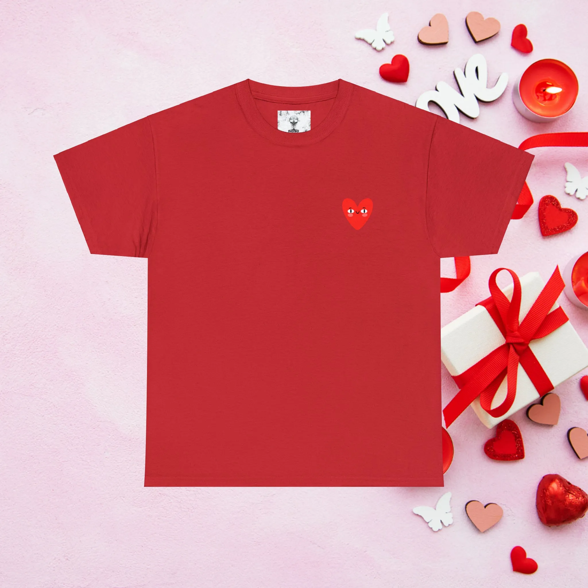 Unisex "Smiling Heart"  SCBC Cotton Tee. Graphic T-Shirt, T-Shirt, Unique, Original Brand, Valentines Day, Heart, Valentines Day Gift