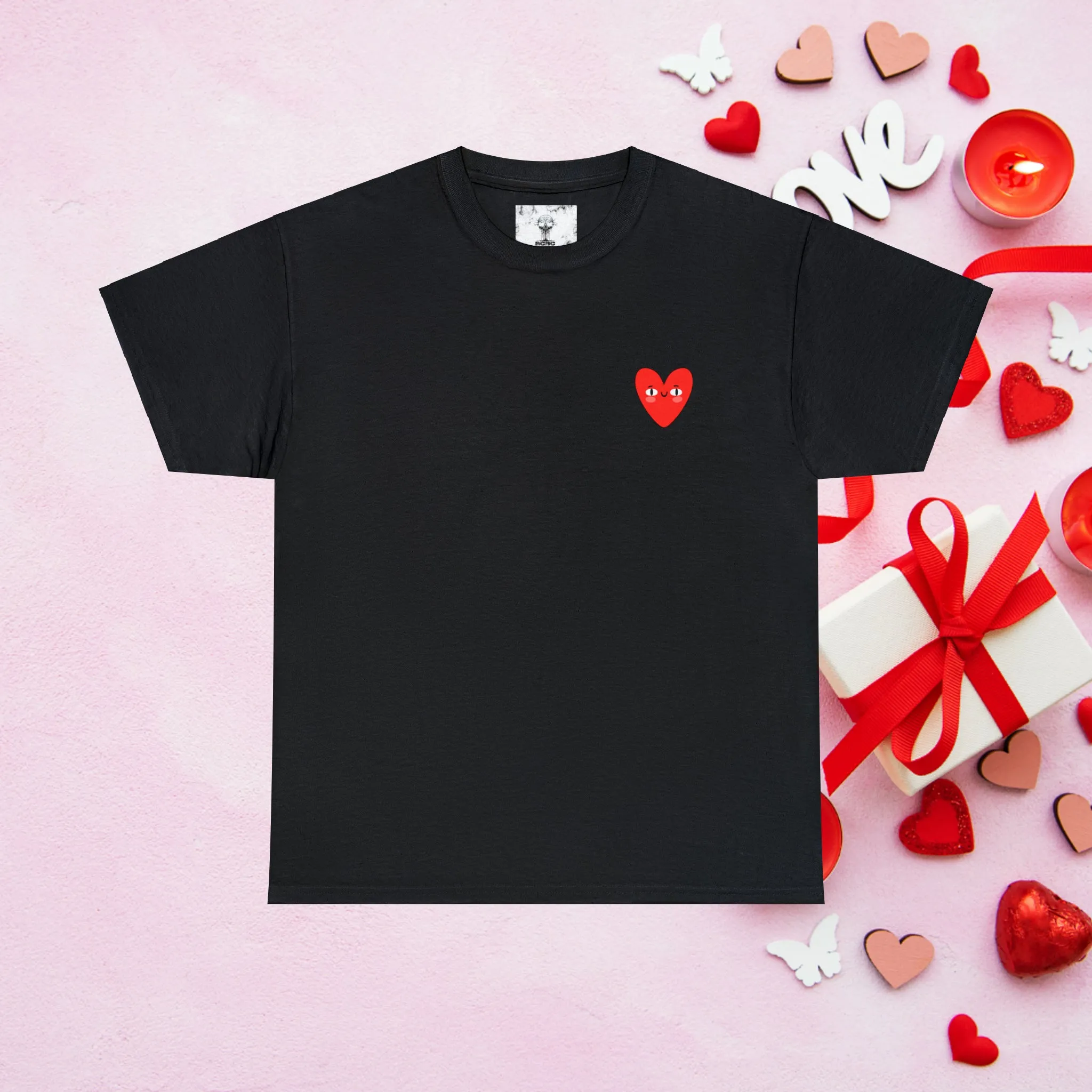 Unisex "Smiling Heart"  SCBC Cotton Tee. Graphic T-Shirt, T-Shirt, Unique, Original Brand, Valentines Day, Heart, Valentines Day Gift