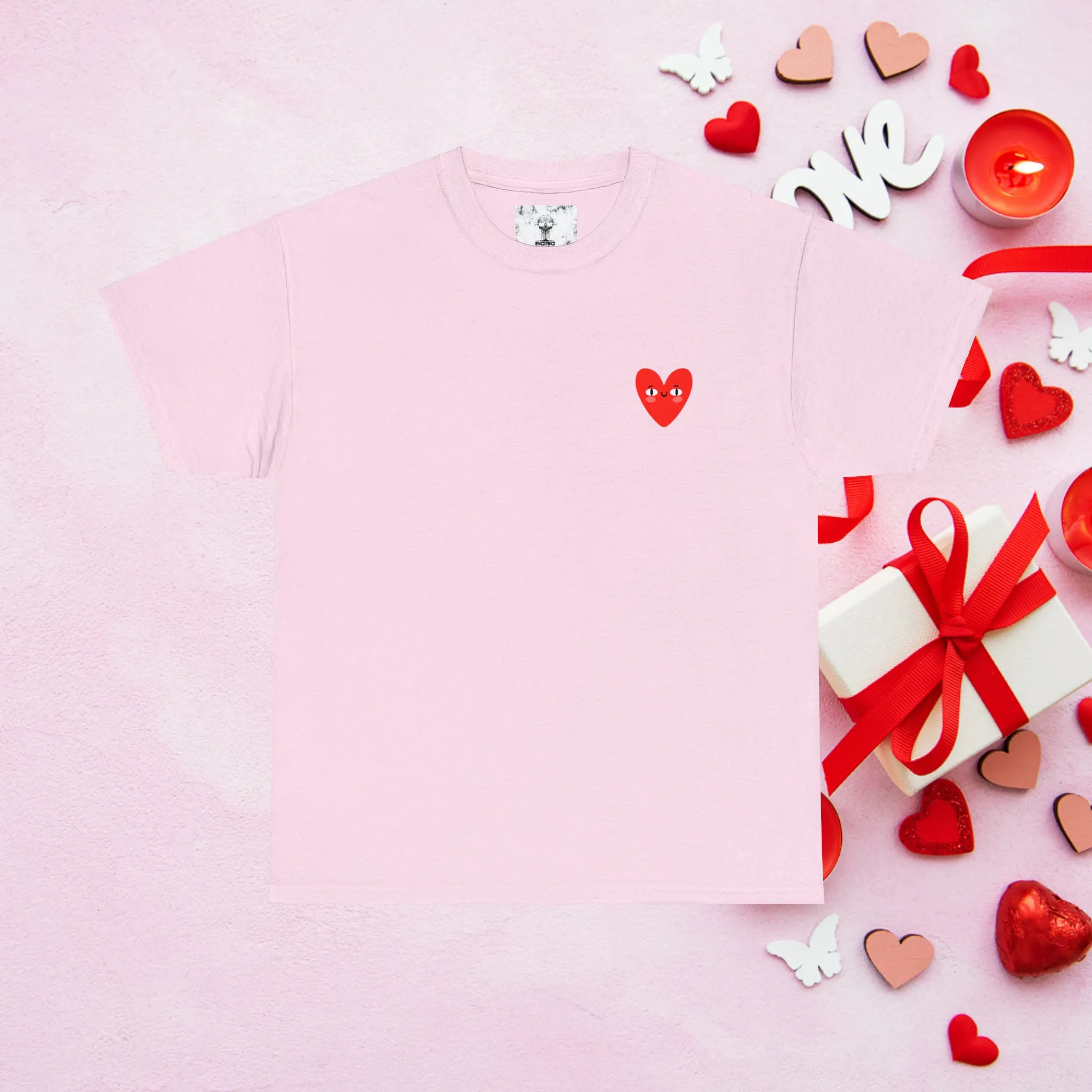 Unisex "Smiling Heart"  SCBC Cotton Tee. Graphic T-Shirt, T-Shirt, Unique, Original Brand, Valentines Day, Heart, Valentines Day Gift