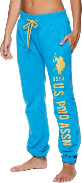 U.S. Polo Assn. Essentials Womens Sweatpants with Pockets, Comfy and Breathable French Terry Joggers for Women