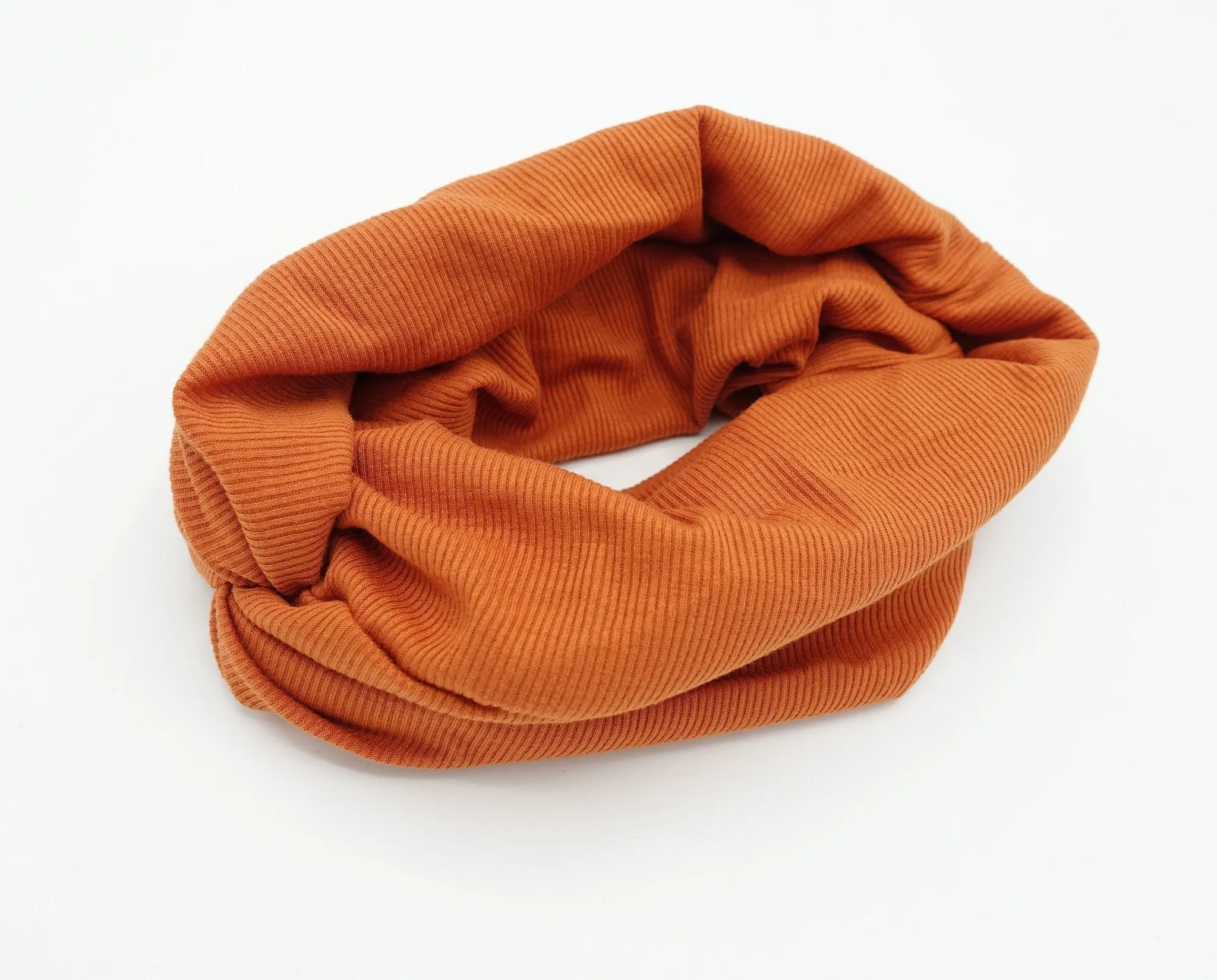 wide turban headband front twist headwrap ridged span fabric hair accessory for women